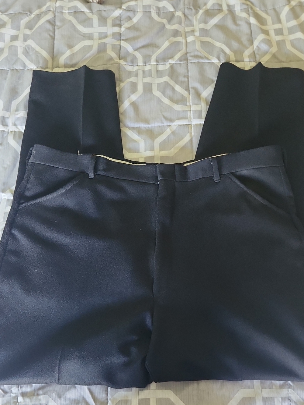 Haband Men's Black Dress Pants - 70s Vintage